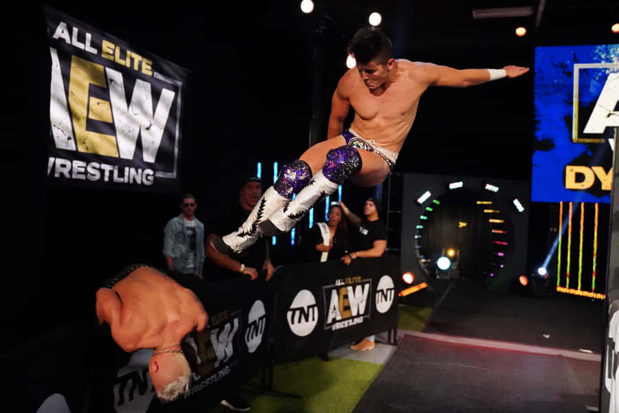 Professional Wrestler Sammy Guevara In Action Wallpaper