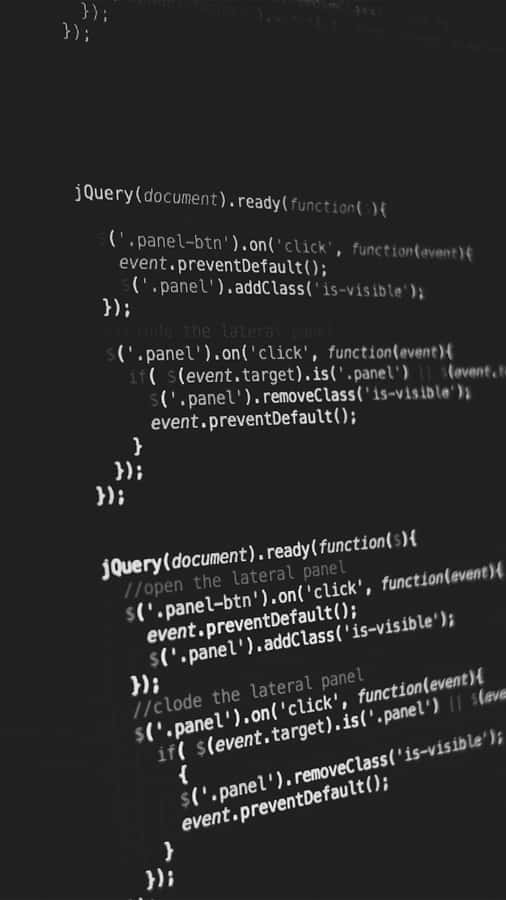Programming On The Go - A Modern Day Programmer Codes On His Iphone. Wallpaper