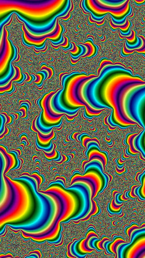 Psychedelic Waves Pattern Wallpaper