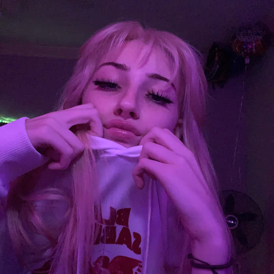 Purple Hued Aesthetic Girl.jpg Wallpaper