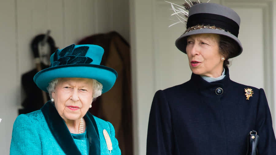 Queen Elizabeth And Princess Anne Wallpaper