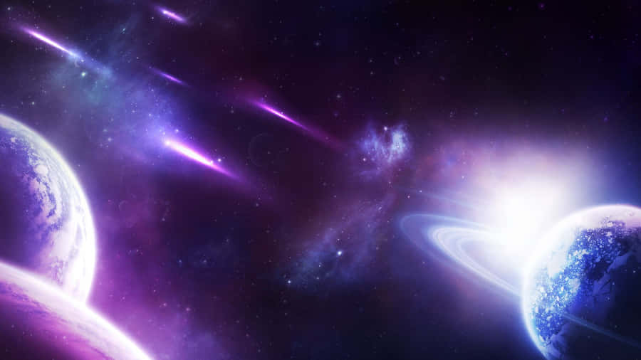 Radiant Neon Galaxy Wallpaper