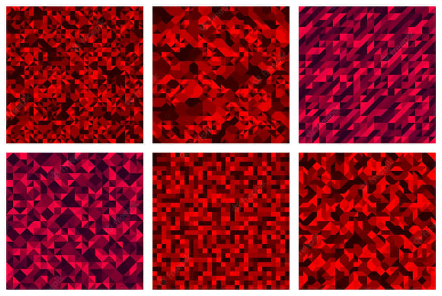 Red Collage Wallpaper- Red Blocks Of Artistic Chaos Wallpaper