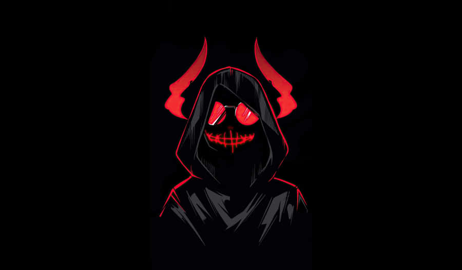 Red Eyed Demon Hoodie Art Wallpaper