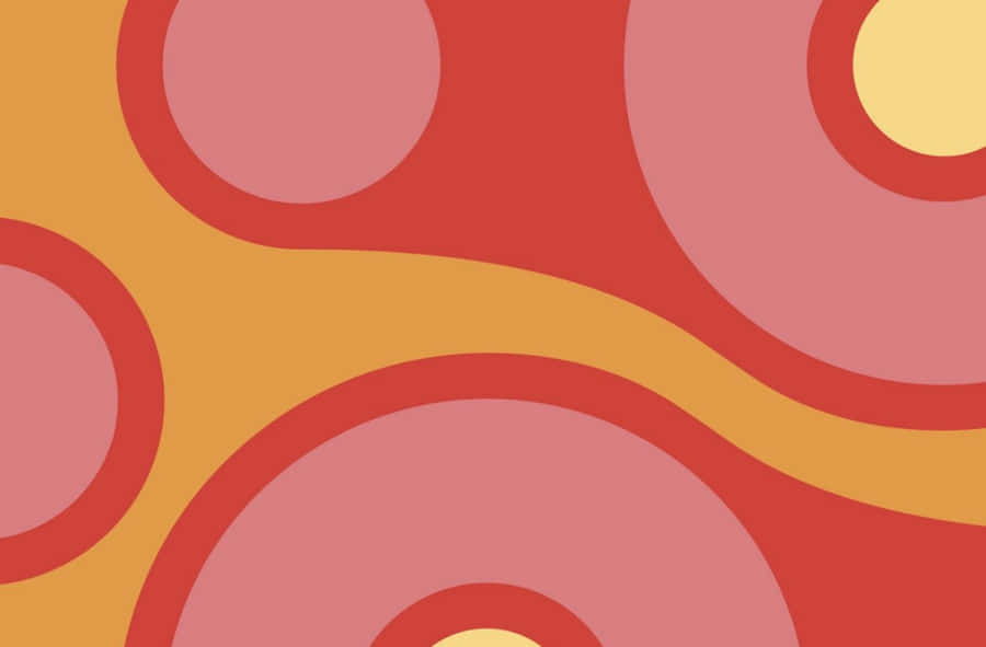 Red Groovy Retro Wallpaper