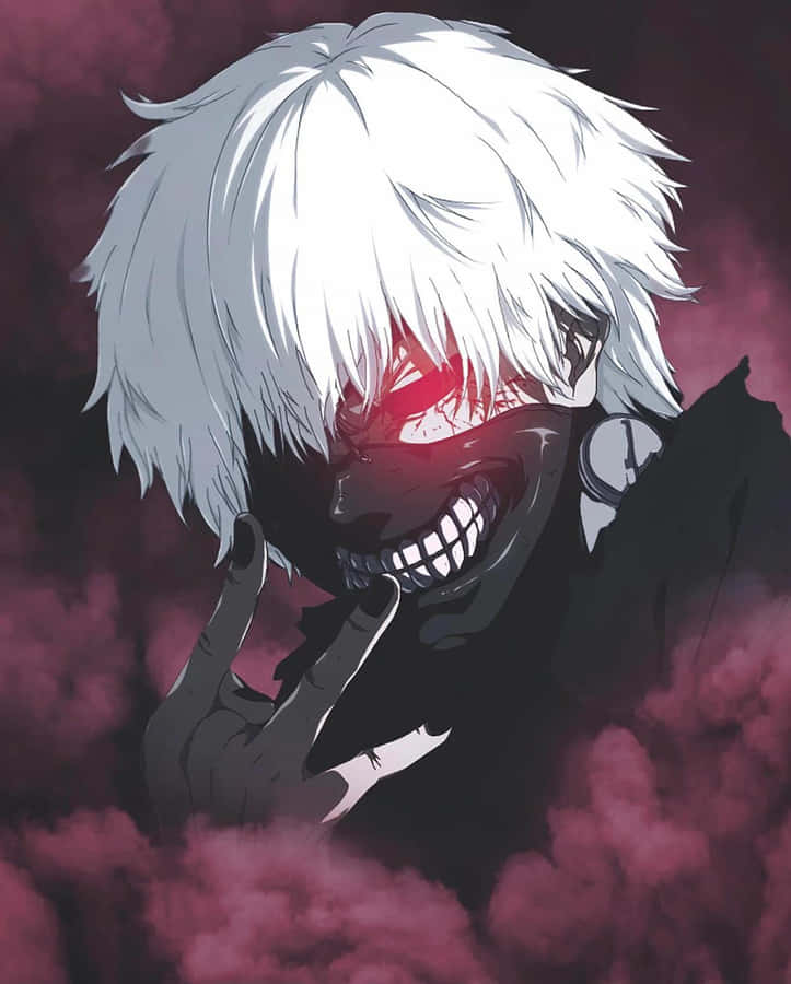 Red Smoke Kaneki Pfp Wallpaper
