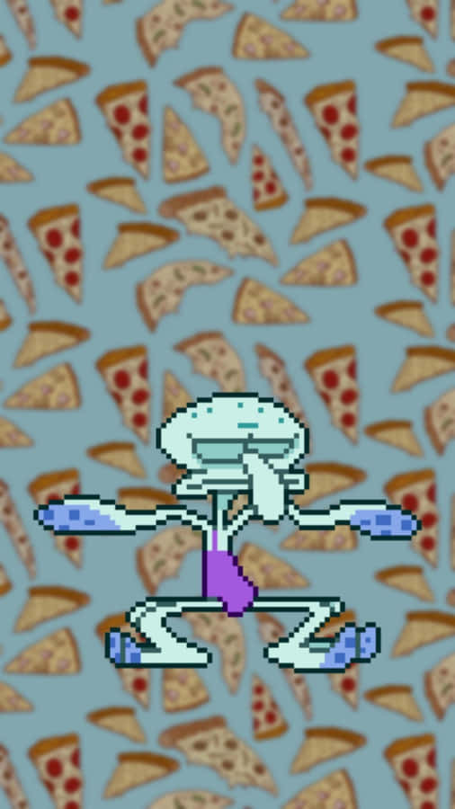 Relax And Take Some Time Out Of Your Day To Enjoy The Calming Aquatic Depths Of Aesthetic Squidward. Wallpaper