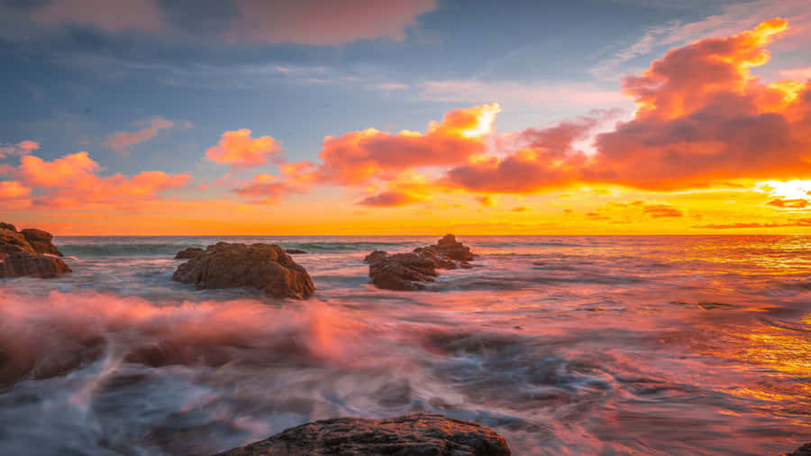 Relaxing Sunset Ocean 4k Ipad Wallpaper