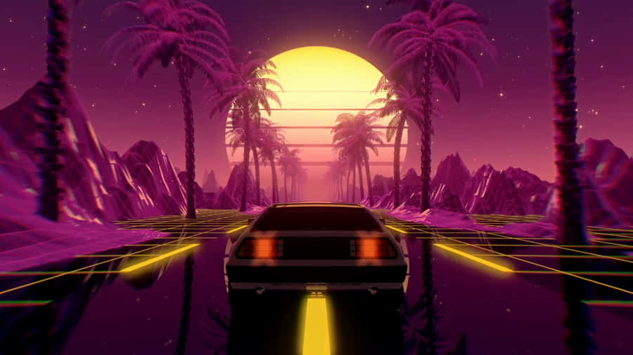 Release Yourself From The Void Of 80s Vaporwave Wallpaper