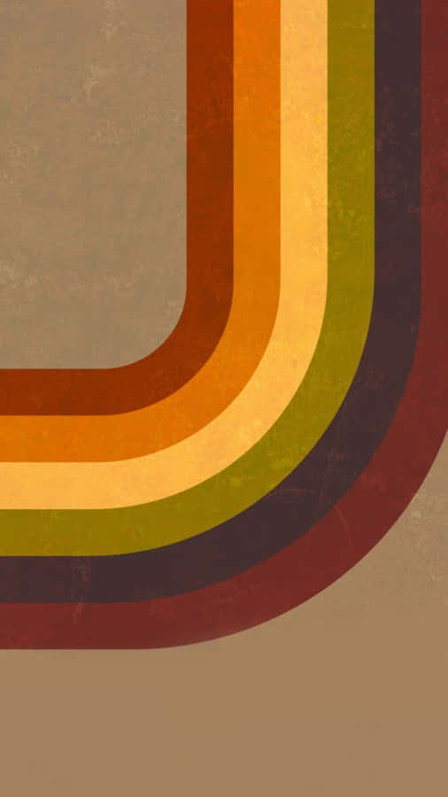 Retro Vibe - Rainbow 70s Aesthetic Desktop Art Wallpaper