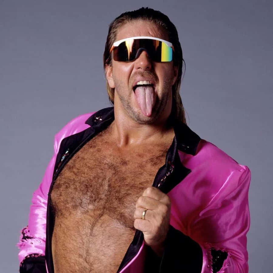 Retro Wrestlerin Pink Jacket Wallpaper