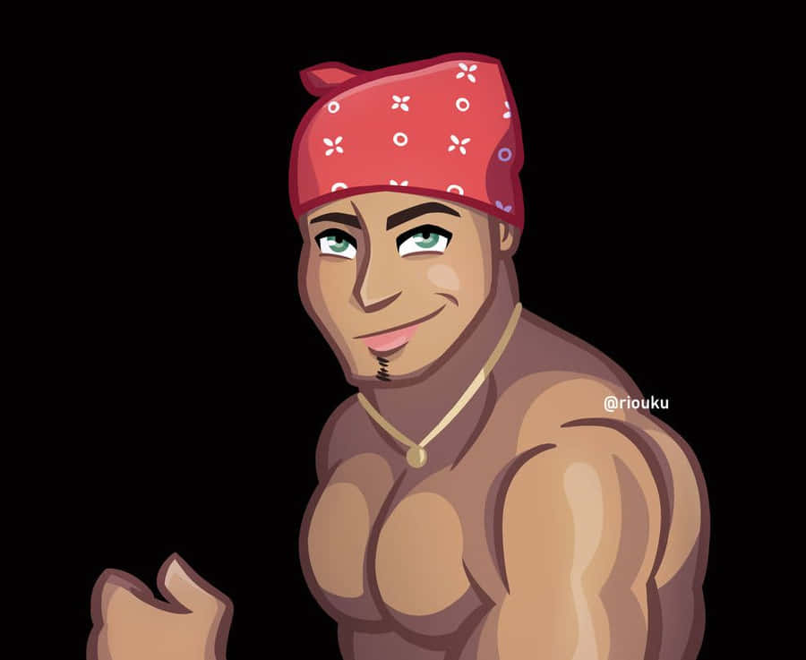 Ricardo Milos Cartoon With Red Bandana Wallpaper