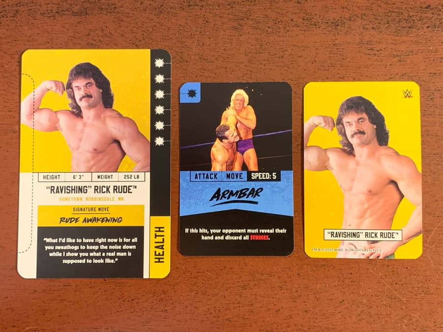 Rick Rude Vintage Wwe Legend Photo Card Wallpaper