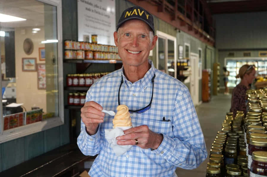 Rick Scott Eating Ice Cream Wallpaper