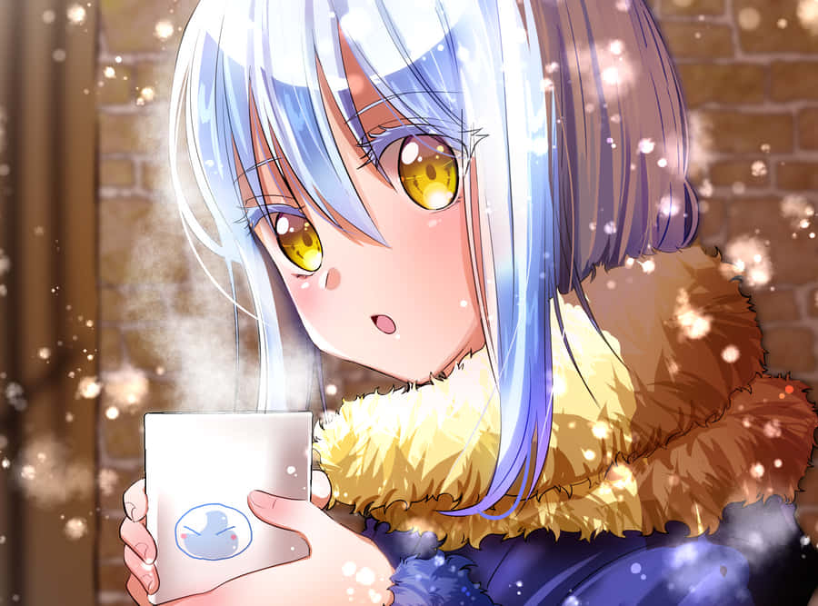 Rimuru Pfp With Hot Drink Wallpaper
