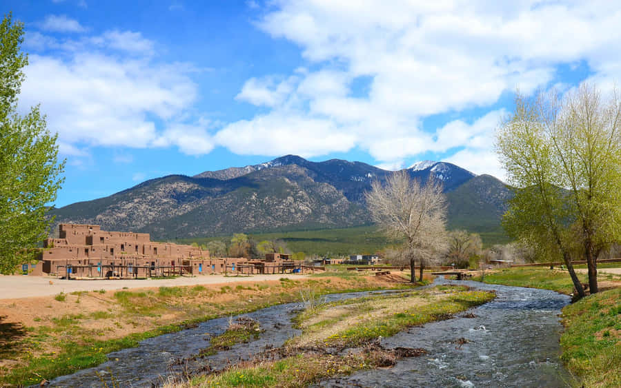 Rio Pueblo De Taos In Taos Pueblo Wallpaper