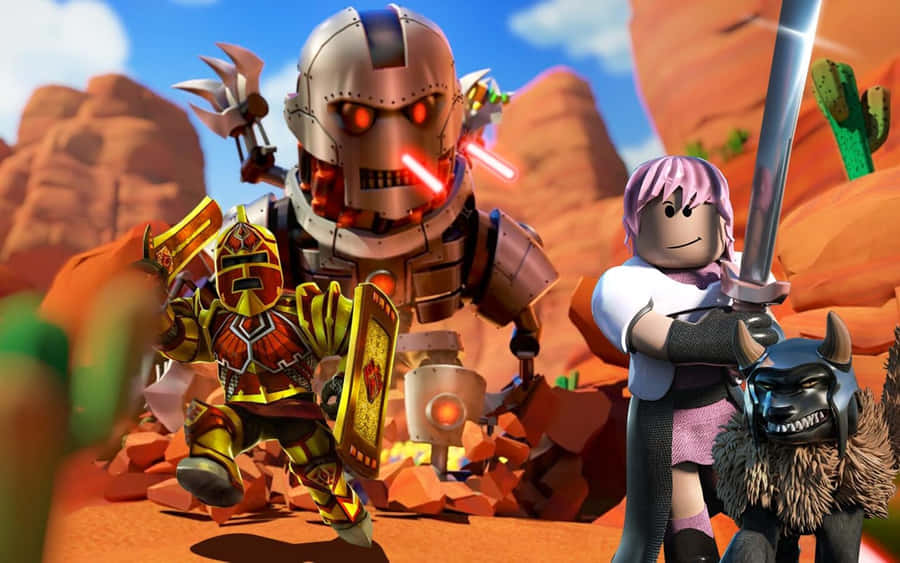 Roblox Adventurein Desert Landscape Wallpaper