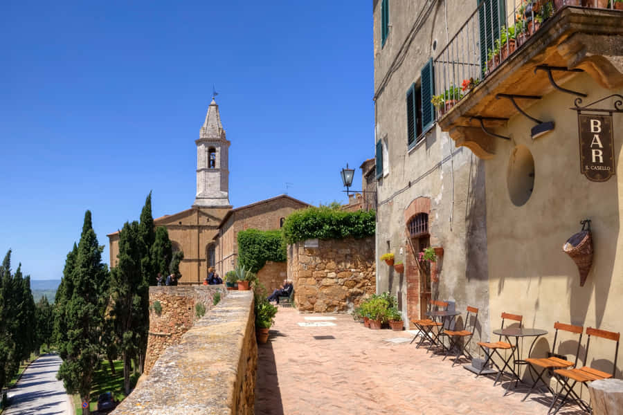 Romantic Bar Il Casello Pienza Italy Wallpaper
