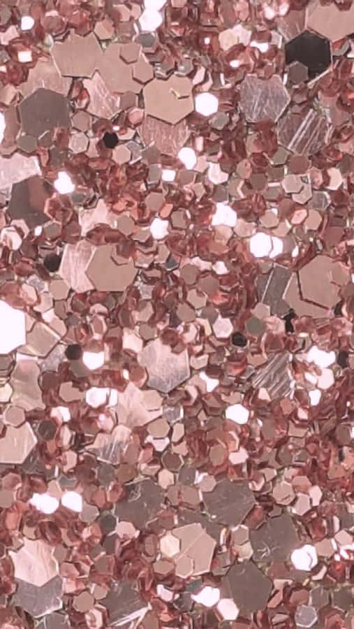 Rose Gold Color Hexagon Wallpaper