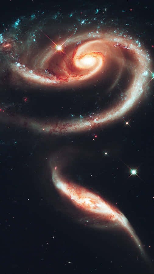 Rose-shaped Galaxy Universe Iphone Wallpaper