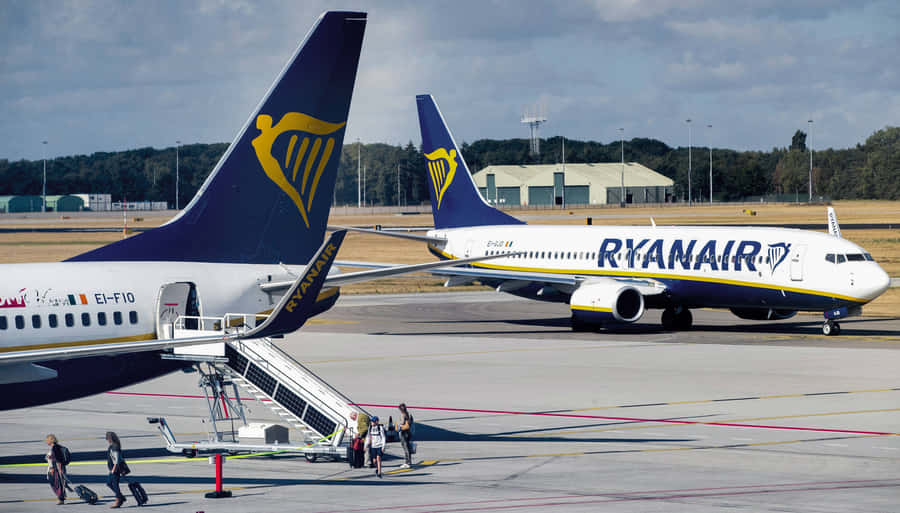 Ryanair On The Taxiway Departure Wallpaper