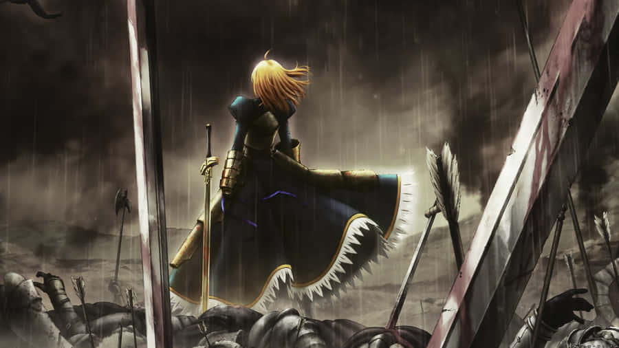 Saber Fate Stay Night In Battlefield Wallpaper