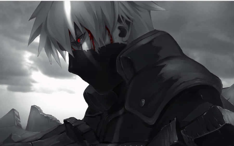 Sad Kakashi, A Hidden Ninja Master, Shrouded In Solitude And Heartbreak Wallpaper