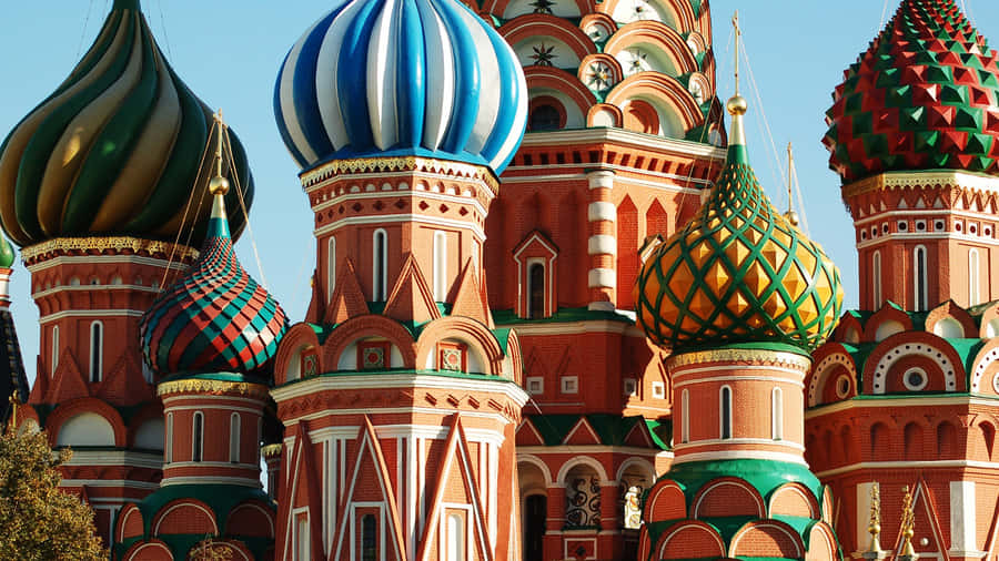 Saint Basil's Cathedral Illuminated By Sunrise Wallpaper