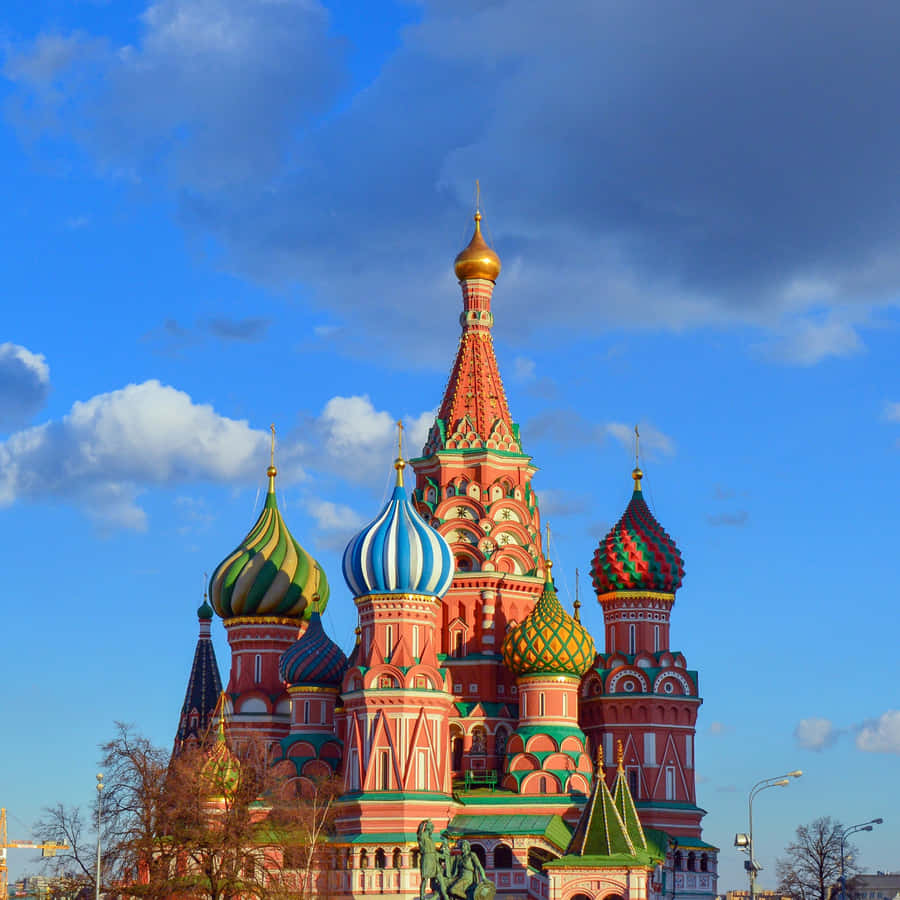 Saint Basils Cathedral With Dark Cloud Wallpaper