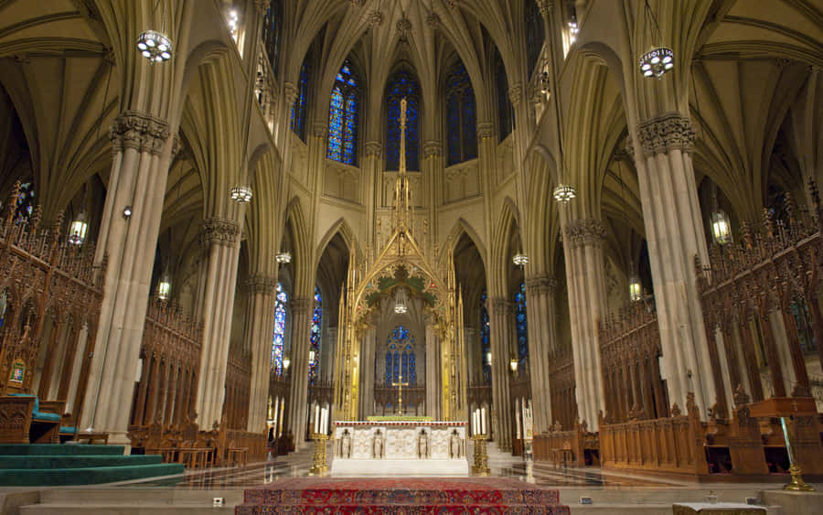 Saint Patrick's Cathedral Altar View Wallpaper