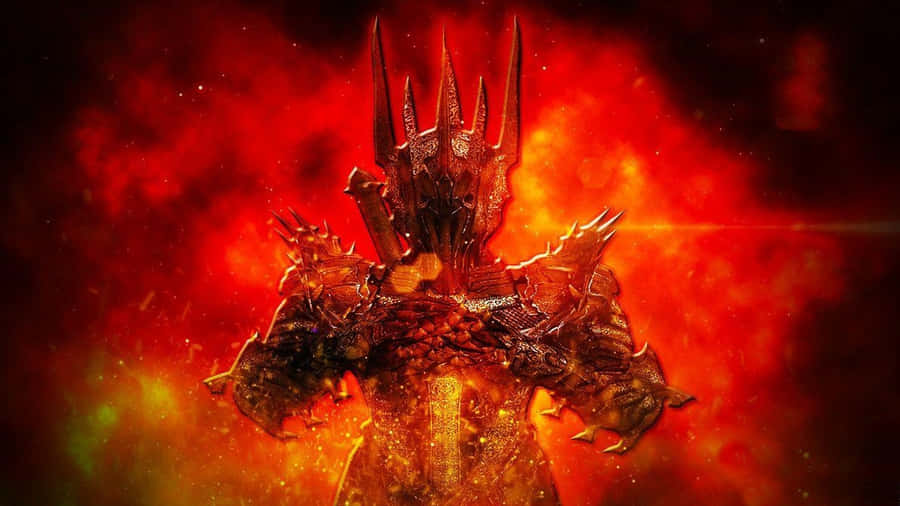 Sauron Shadow Of War Fiery Art Wallpaper