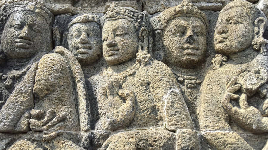 Sculptures In Borobudur Temple Wallpaper