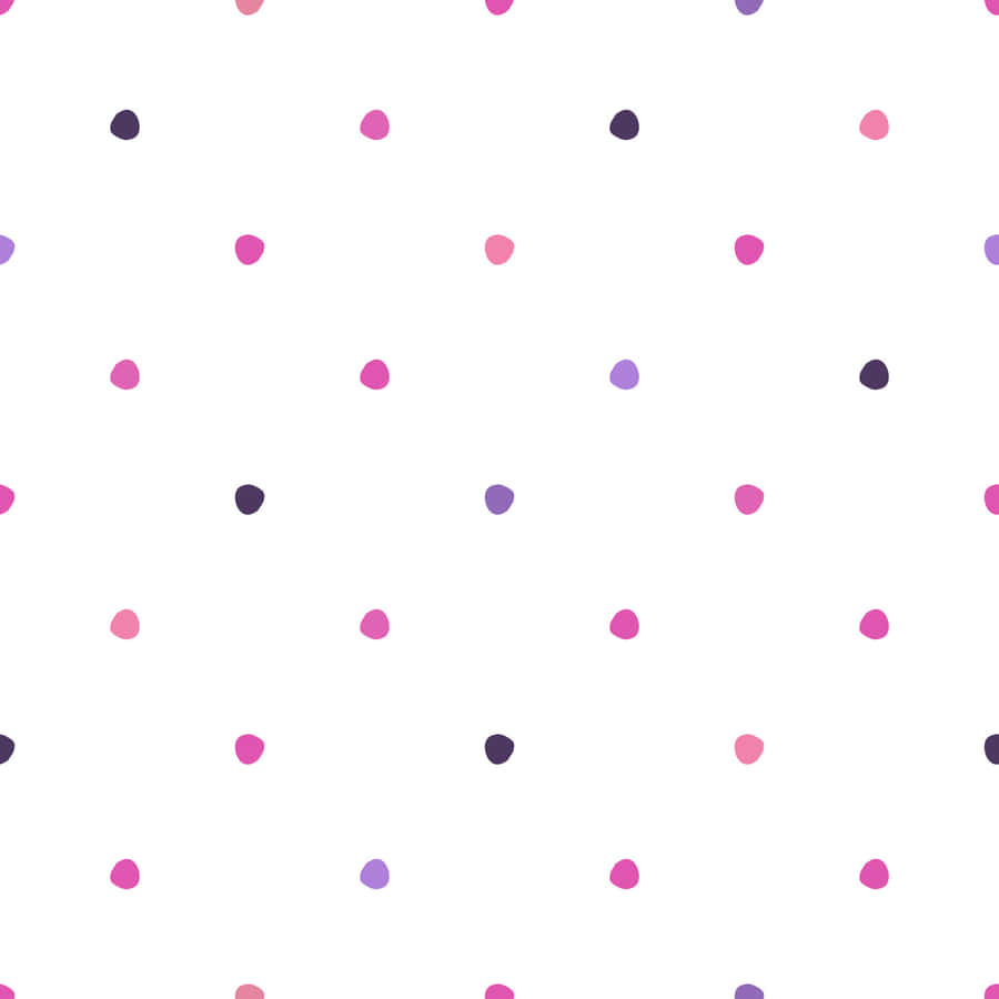 Seamless Pink And White Polka Dot Wallpaper