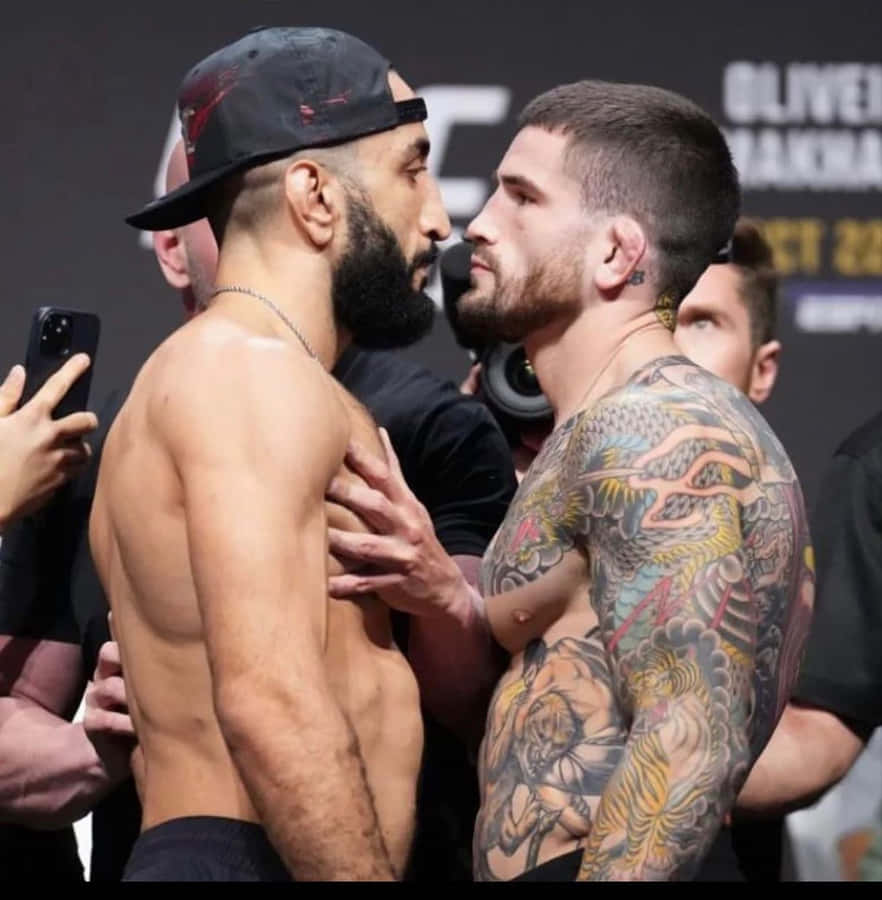 Sean Brady And Belal Muhammad Face-off Wallpaper