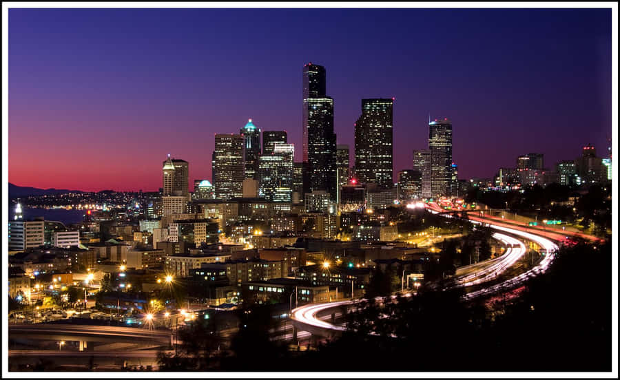 Seattle Hd Dark Purple Wallpaper