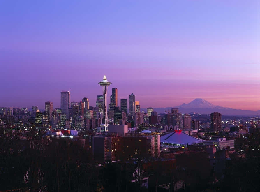 Seattle Hd Purple Aesthetic Wallpaper