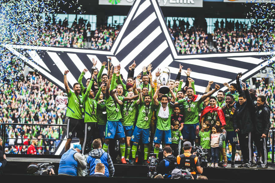 Seattle Sounders Fc's Victorious Moment As 2019 Msl Champions Wallpaper