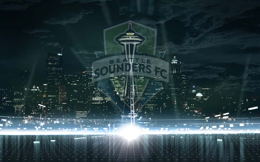 Seattle Sounders Fc Stylized Team Logo Wallpaper