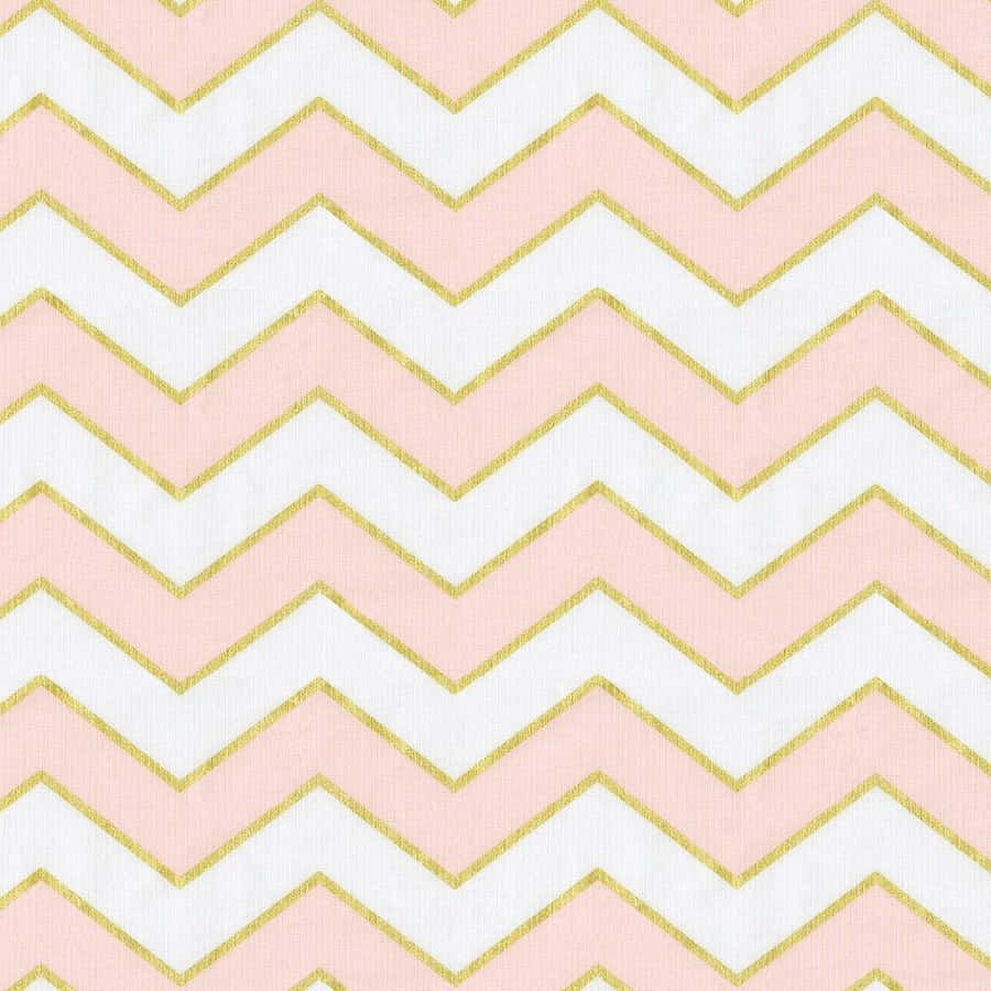 Serene Pink & Gold Bedroom Scene Wallpaper