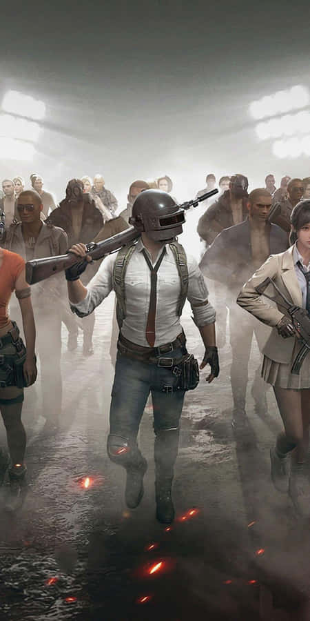 Several Battle Royale Players Pubg Iphone Wallpaper