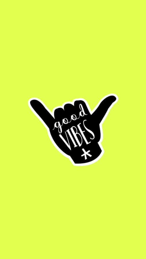 Shaka Hand Sign Good Vibes Iphone Wallpaper
