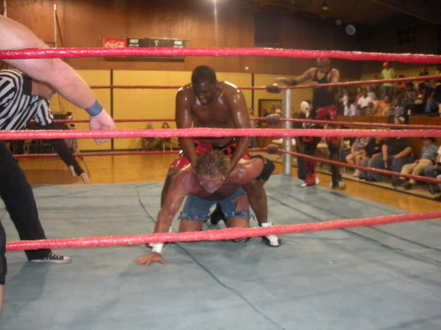 Sid Vicious Fighting In The Ring With Opponent Wallpaper