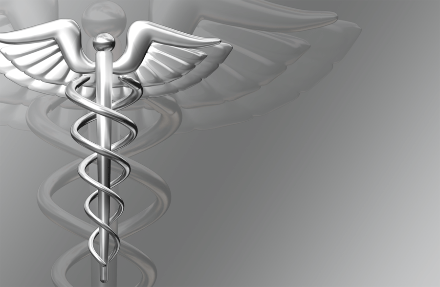 Silver Caduceus Medical Symbol Wallpaper