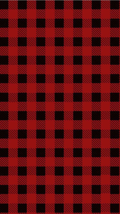 Simple Black And Red Plaid Mobile Phone Wallpaper
