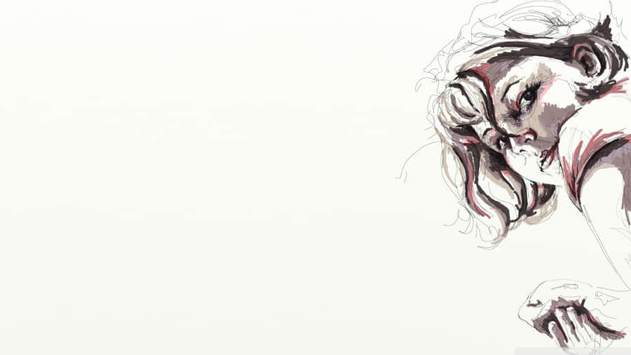 Simple Sketch Of A City Street Wallpaper