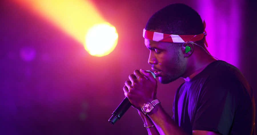 Singer Frank Ocean Hanging Out With His Laptop Wallpaper