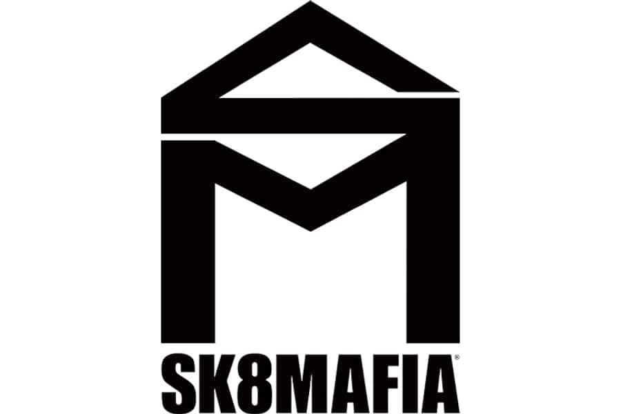 Sk8 Mafia Logo With A Black And White Design Wallpaper