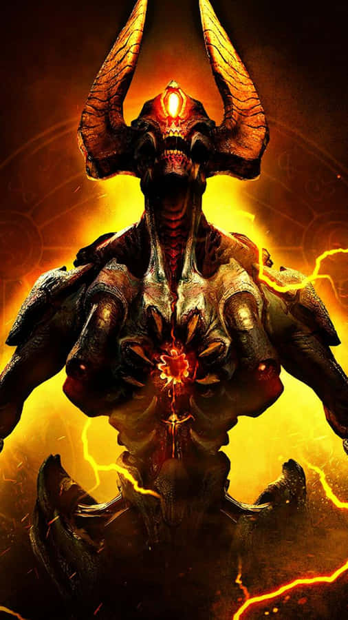 Slay Demons In Doom Eternal For Iphone Wallpaper