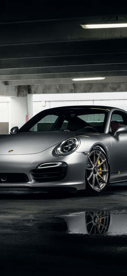 Sleek Porsche And Iphone Fusion Wallpaper