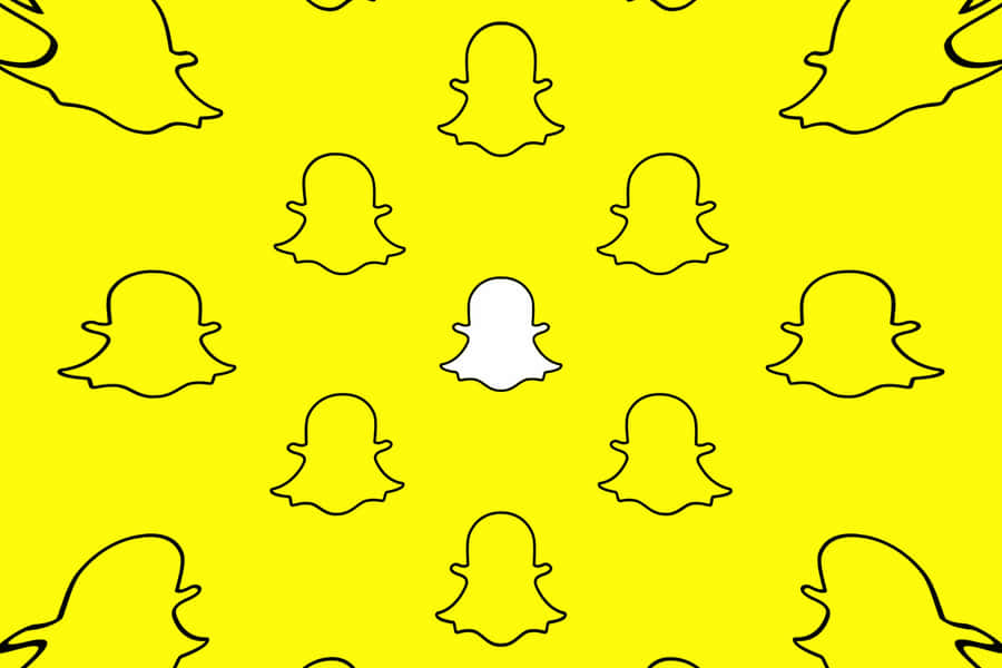 Snapchat Ghost Pattern Wallpaper